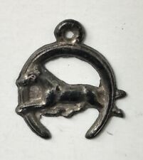 1923 DOWST Premium Cracker Jack Prize Horseshoe and Running Horse Charm picture