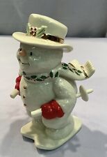 Vintage Lenox Holiday ''Skiing Snowman'' Figurine 6.25'' picture