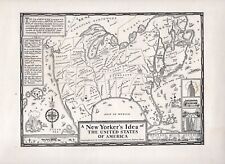 1935 Map Daniel Wallingford, A New Yorker’s Idea of the United States of America picture