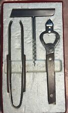 Vintage Set Of 3 Bar Tools, Wood Handles picture
