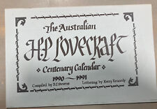 The Australian H. P. Lovecraft Centenary Calendar 1990-1991 1st #54/150 Signed picture