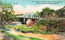 Hwy Route 66 Lebanon Waynesville MO Missouri Bridge Laclede County Postcard E19 picture