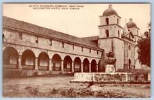 1915 SANTA BARBARA MISSION FROM ROOF GARDEN OF ARLINGTON HOTEL POSTCARD picture