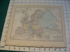 Vintage Original 1866 Mitchell Map: EUROPE  map # 29 aprox 10 X 12