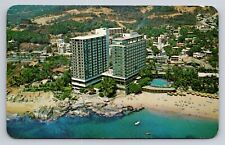 Acapulco Mexico Aerial View of Hotel El Presidente Hotel Vintage Postcard  picture
