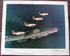 1960s N.A. Rockwell Navy t-2B Buckeye Twin Jet Basic Trainer 12 1/2 X 15 Print picture