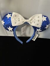 Disney Blue Stars Patriotic Stars Sequin Minnie Mouse Headband New picture
