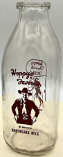 Vintage Hoppy’s Favorite Northland Milk Bottle Hopalong Cassidy Wm. Boyd Quart picture