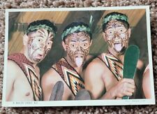 A Maori Haka, New Zealand Postcard Vintage picture