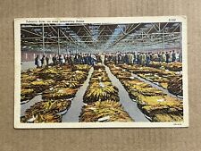 Postcard Tobacco Sale, an Ever Interesting Scene Auction Farming Vintage Linen picture