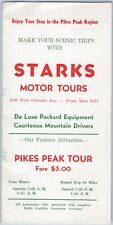 c1930s Pikes Peak Starks Motor Tours Advertising Brochure Packard DeLuxe Auto 1E picture