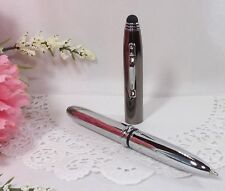 3 in 1 Crowne Triple Gunmetal Stylus Pen LED Flashlight ePen HIGH QUALITY picture