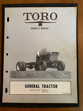 Vintage 1968 TORO owner's Manual General Tractor Minneapolis Minnesota  15 pages picture