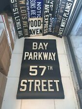 NY NYC SUBWAY ROLL SIGN BAY OCEAN SHORE PARKWAY 57th STREET BROOKLYN BATH BEACH picture