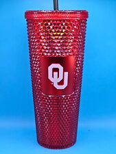 Starbucks Red Studded OU Oklahoma Sooners Tumbler Collegiate Series BRAND NEW picture