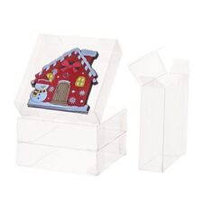 Pack 4x4x1.2inch Clear Single Cookies Boxes with Full Window 4