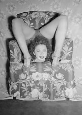 Odd & Weird Female Contortionist on Chair - Vintage Photo Print 5x7 picture