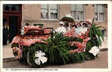 Auto Rose Parade Festival Portland, Oregon Postcard Old Car JB28 picture