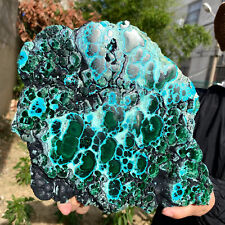 4.9LB Natural Chrysocolla/ Blue Malachite transparent cluster mineral picture
