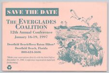 Deerfield Beach Florida, Everglades Coalition Conference Notice Vintage Postcard picture