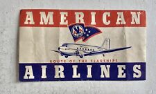 Rare Vintage 1944 American Airlines Chicago to Detroit Ticket Stub with Envelope picture