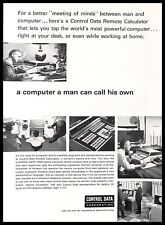1965 Control Data Remote Calculator Vintage PRINT AD Computer Electronics picture