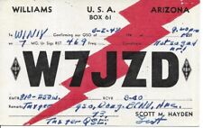 QSL  1948 Williams Arizona     radio card picture