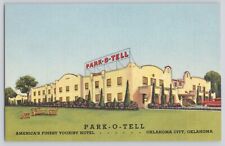 Postcard Oklahoma City Park O Tell Hotel Vintage Linen Era Unposted picture