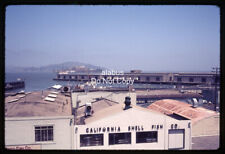 Orig 1973 SLIDE View Over California Shell Fish Co Toward Alcatraz San Francisco picture