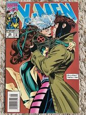 X-MEN #24 (Marvel 1993) GAMBIT/ROGUE KISS-Classic Cover-NEWSSTAND variant-F/VF picture