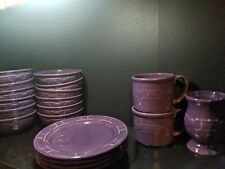 Set Of Purple Longaberger Pottery picture