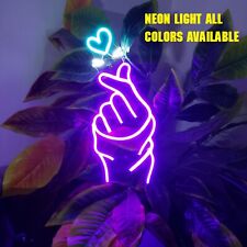 Neon light Sign best item for gifting and decoration, hand with heart shape picture