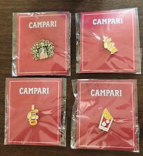 NEW LOT of 4 CAMPARI PINS Italian Liqueur collectable flair SHIPS FREE picture