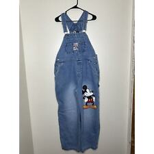 Vintage 90s Disney Mickey & Co Wide Leg Overalls Carpenter RARE Size Large picture