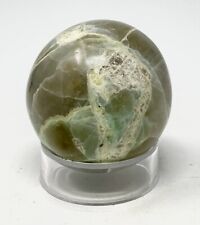 210g Natural Green Moonstone Crystal Sphere With Holder picture