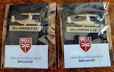 Bell Boeing V-22 Osprey Aircraft Plane Tiltrotor Silver Tone Lapel Pin Lot of 2 picture