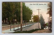 Appleton WI-Wisconsin, Lawe Street Hill, Antique, Vintage c1908 Postcard picture