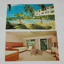 Vintage Pair Travel Postcards Naniloa Hotel Hilo Hawaii picture