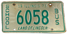 Illinois 1973 Illinois School bus License Plate Garage Man Cave Decor Collector picture