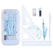 8 Pcs Maths Set Drafting Compass Geometry Rulers Measuring Tool for Student S... picture