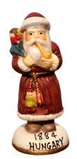 Hungary 1884 Hand Painted Porcelain Santas from Around the World picture