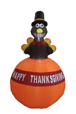 6 Foot Thanksgiving Inflatable Yard Blowup Decoration Turkey Pumpkin Air Blown picture