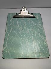 Vintage 60's USA Masonite Wood Clipboard Green Marble Effect Movie Prop picture