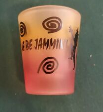 Vintage St. Lucia Shot Glass Frosted Peach/Pink We Be Jammin Sandals Barware  picture