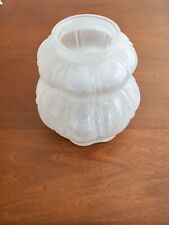 Vtg Sheffield Frosted Hourglass Glass Lamp Shade - 4.75