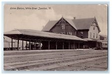 c1910's Union Station Depot White River Junction Vermont VT Antique Postcard picture