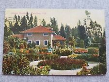 Pasadena CA Charles F Holder Residence & Garden Bellefontaine St Postcard c 1909 picture