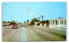 1961 POMPANO BEACH, FL Postcard- Intercostal Bridge picture