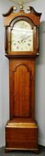 Antique English 19thC 8 Day Bell Striking Oak Cottage Grandfather Longcase Clock picture