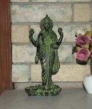 Sri Narayani Mahalaxmi Statue Brass Four Armed Mata Lakshmi Home Sculpture HK448 picture